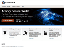 Tablet Screenshot of bitcoinarmory.com